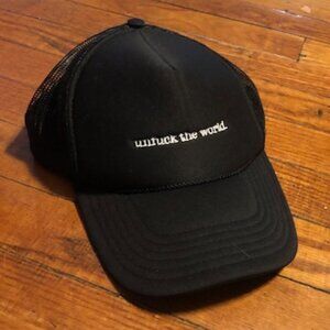 Trucker Hat Black Snapback Embroidered Unf*ck The World